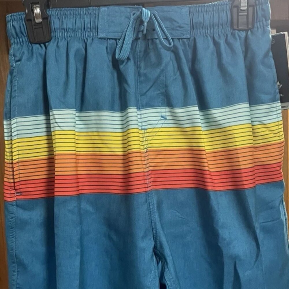 Burnside blue swim trunk mens shorts size Small NWT